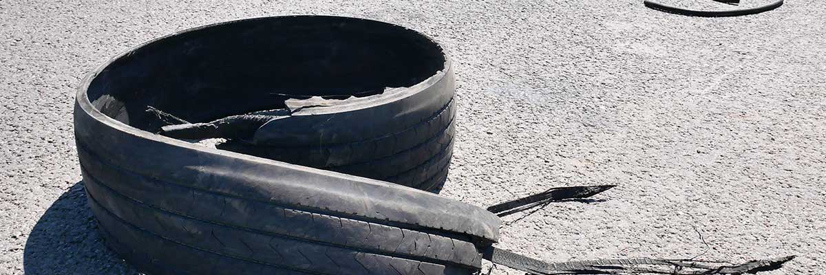 Common causes of car accidents such as tire blowout